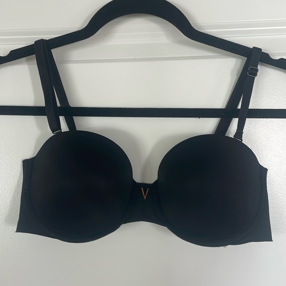 Strapless black Victoria’s Secret Bra